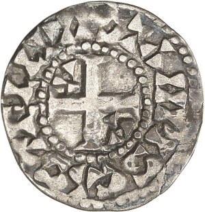 Louis VI (1108-1137). Denarius 3rd type ND, Étampes.