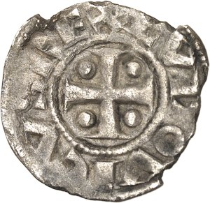 Louis VI (1108-1137). Denarius at the ND temple, Sens.