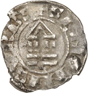 Louis VI (1108-1137). Denarius at the ND temple, Sens.