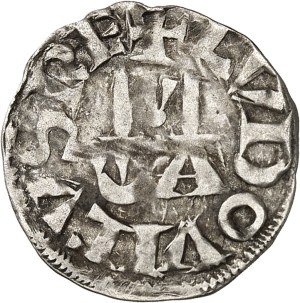 Louis VII (1137-1180). Denarius 2nd type ND, Pontoise.