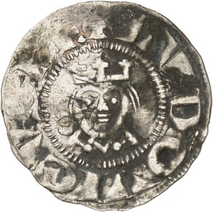 Louis VII (1137-1180). Obola with Bishop Gautier (I or II) ND (1151-1155-1174), Laon.