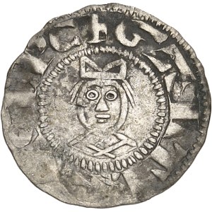 Louis VII (1137-1180). Obole avec l’évêque Gautier (I ou II) ND (1151-1155-1174), Laon.