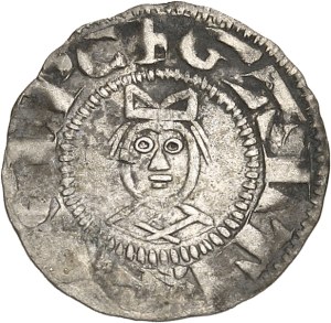 Louis VII (1137-1180). Obola with Bishop Gautier (I or II) ND (1151-1155-1174), Laon.