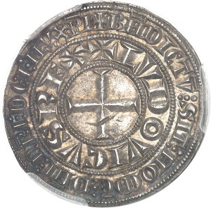 Louis IX, known as Saint Louis (1245-1270), Gros Tournois with ND star (1266-1270).