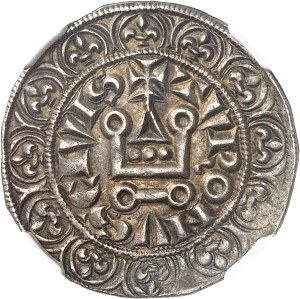 Philippe IV, known as Philippe le Bel (1285-1314). Gros tournois à l'O rond ND (1305 ?).