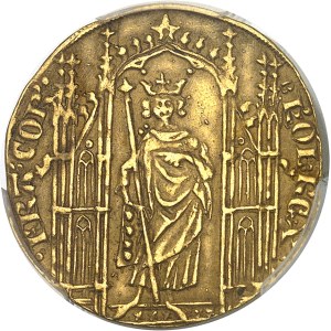 Charles IV (1322-1328). Royal d’or, différent B ND (1326).