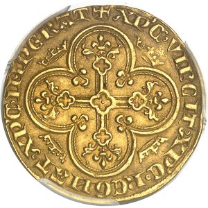 Charles IV (1322-1328). Royal d’or, différent B ND (1326).