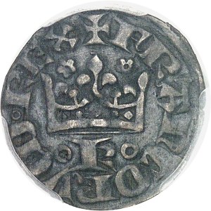 Charles IV (1322-1328). Parisis simple, 1ère émission ND (1322).