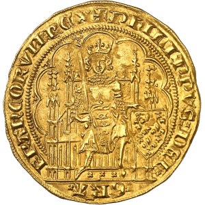 Philippe VI (1328-1350). Écu d’or à la chaise, 1ère émission ND (1337).