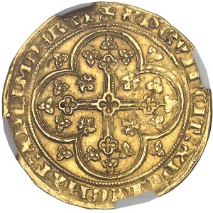Philippe VI (1328-1350). Écu d’or à la chaise, 6e émission ND (1349).