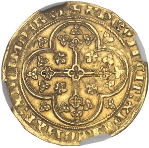 Philippe VI (1328-1350). Gold shield with chair, 6th issue ND (1349).