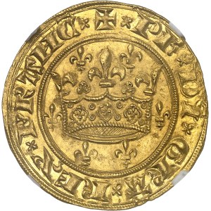 Philippe VI (1328-1350). Couronne d’or ND (1340).