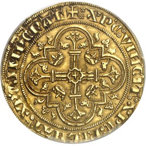 Philippe VI (1328-1350). Double d’or, 1ère émission ND (1340).