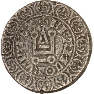 Jean II le Bon (1350-1364). Piéfort du gros blanc au châtel fleurdelisé, 2e émission (O pointé) ND (1360).