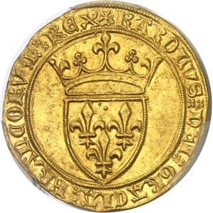 Charles VI (1380-1422). Écu d’or à la couronne, 2e émission ND (1388-1389), Atelier indéterminé.