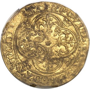 Charles VI (1380-1422). Gold shield with crown, 2nd issue (?) and KAROLVM ND variety (after 1388), undetermined workshop.