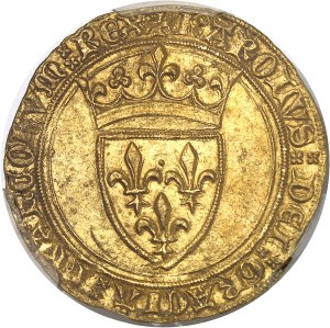 Charles VI (1380-1422). Gold shield with crown, 3rd ND issue (1389-1394), Paris.