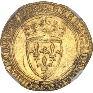 Charles VI (1380-1422). Écu d’or à la couronne, 4e émission ND (1394-1411), Paris.