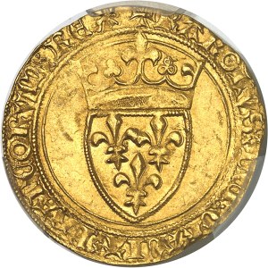 Charles VI (1380-1422). Écu d’or à la couronne, 4e émission ND (1394-1411), Sainte-Menehould.