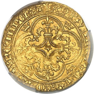 Charles VI (1380-1422). Écu d’or à la couronne, 4e émission ND (1394-1411), Sainte-Menehould.