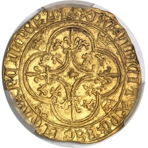 Charles VI (1380-1422). Écu d’or à la couronne, 4e émission ND (1394-1411), Saint-Lô.