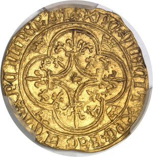 Charles VI (1380-1422). Écu d’or à la couronne, 4e émission ND (1394-1411), Saint-Lô.