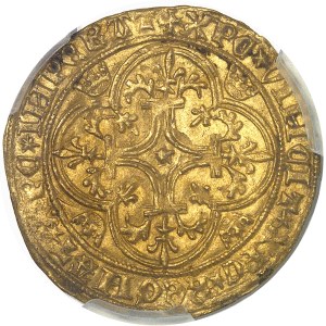 Charles VI (1380-1422). Écu d’or à la couronne, 4e émission ND (1394-1411), Saint-Lô.
