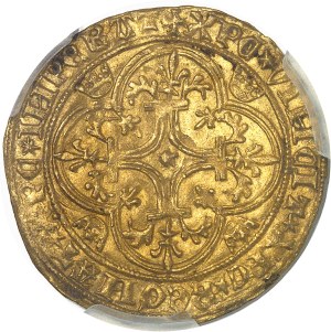 Charles VI (1380-1422). Écu d’or à la couronne, 4e émission ND (1394-1411), Saint-Lô.