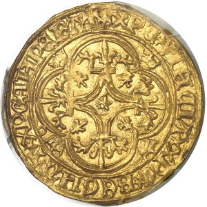 Charles VI (1380-1422). Écu d’or à la couronne, 5e émission ND (1411-1418), Saint-Lô.