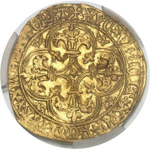 Charles VI (1380-1422). Écu d’or à la couronne, 5e émission ND (1411-1419), Saint-Lô ?