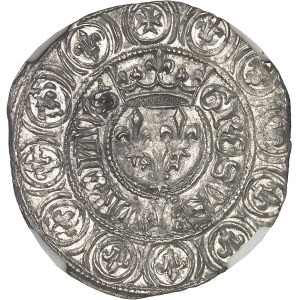Charles VI (1380-1422). Gros aux lis sous une couronne ND (3 novembre 1413), Rouen.