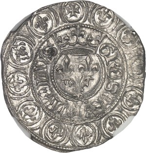 Charles VI (1380-1422). Gros aux lis sous une couronne ND (November 3, 1413), Rouen.