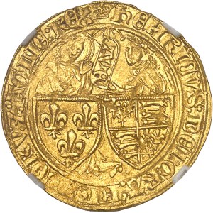 Henri VI d'Angleterre (1422-1453). Salut d’or 2e émission ND (1422), couronne, Paris.