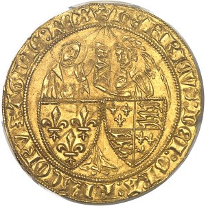 Henri VI d'Angleterre (1422-1453). Salut d’or 2e émission ND (1422), couronne, Paris.