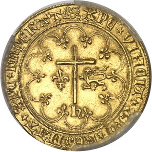 Henri VI d'Angleterre (1422-1453). Salut d’or 2e émission ND (1433-1444), léopard, Rouen.