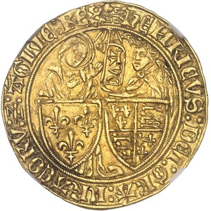 Henri VI d'Angleterre (1422-1453). Salut d’or 2e émission ND (1433-1444), léopard, Rouen.