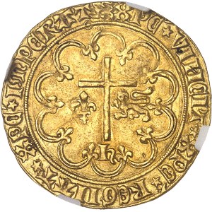 Henri VI d'Angleterre (1422-1453). Salut d’or 2e émission ND (1433-1444), léopard, Rouen.