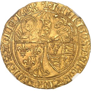 Henri VI d'Angleterre (1422-1453). Salut d’or 2e émission ND (1422), lis, Saint-Lô.