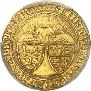 Henry VI of England (1422-1453). Golden Angelot ND (1427), leopard, Rouen.