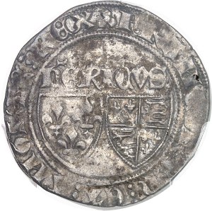Henry VI of England (1422-1453). Blanc aux écus ND (1422), trefoil, Mâcon.