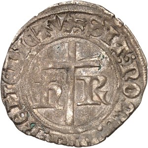 Henry VI of England (1422-1453). Petit blanc aux écus ND (1423), leopard, Rouen.