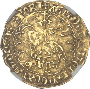 Charles VII (1422-1461). Agnel d'or, 3rd issue with ND cross (1427), Montpellier.