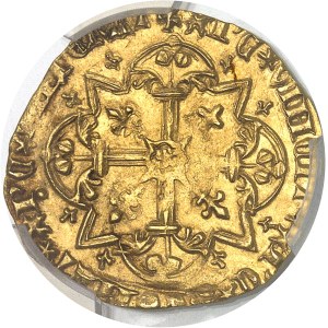 Charles VII (1422-1461). Agnel d’or, 3e émission à la croisette ND (1427), Villeneuve-lès-Avignon.