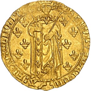 Charles VII (1422-1461). Royal d’or, 1ère émission ND (1429), Angers.