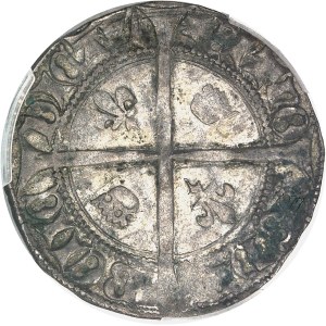 Charles VII (1422-1461). Blanc dit florette, 1ère émission ND (1426), //, Niort.