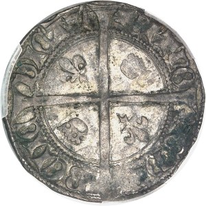 Charles VII (1422-1461). Blanc dit florette, 1st issue ND (1426), //, Niort.