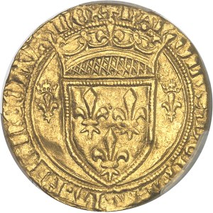 Charles VII (1422-1461). Écu d’or à la couronne 3e type, ou écu neuf, 1ère émission ND (1441-1445), Romans.