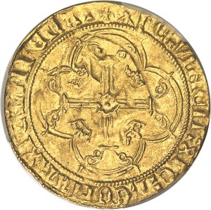 Charles VII (1422-1461). Écu d'or à la couronne 3e type, or new ecu, 1st issue ND (1441-1445), Romans.