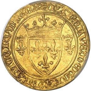 Charles VII (1422-1461). Écu d’or à la couronne 3e type, ou écu neuf, 3e émission ND (1447), Tournai.