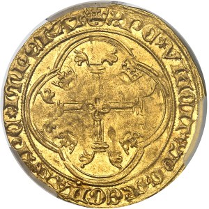 Charles VII (1422-1461). Écu d’or à la couronne 3e type, ou écu neuf, 3e émission ND (1447), Tournai.